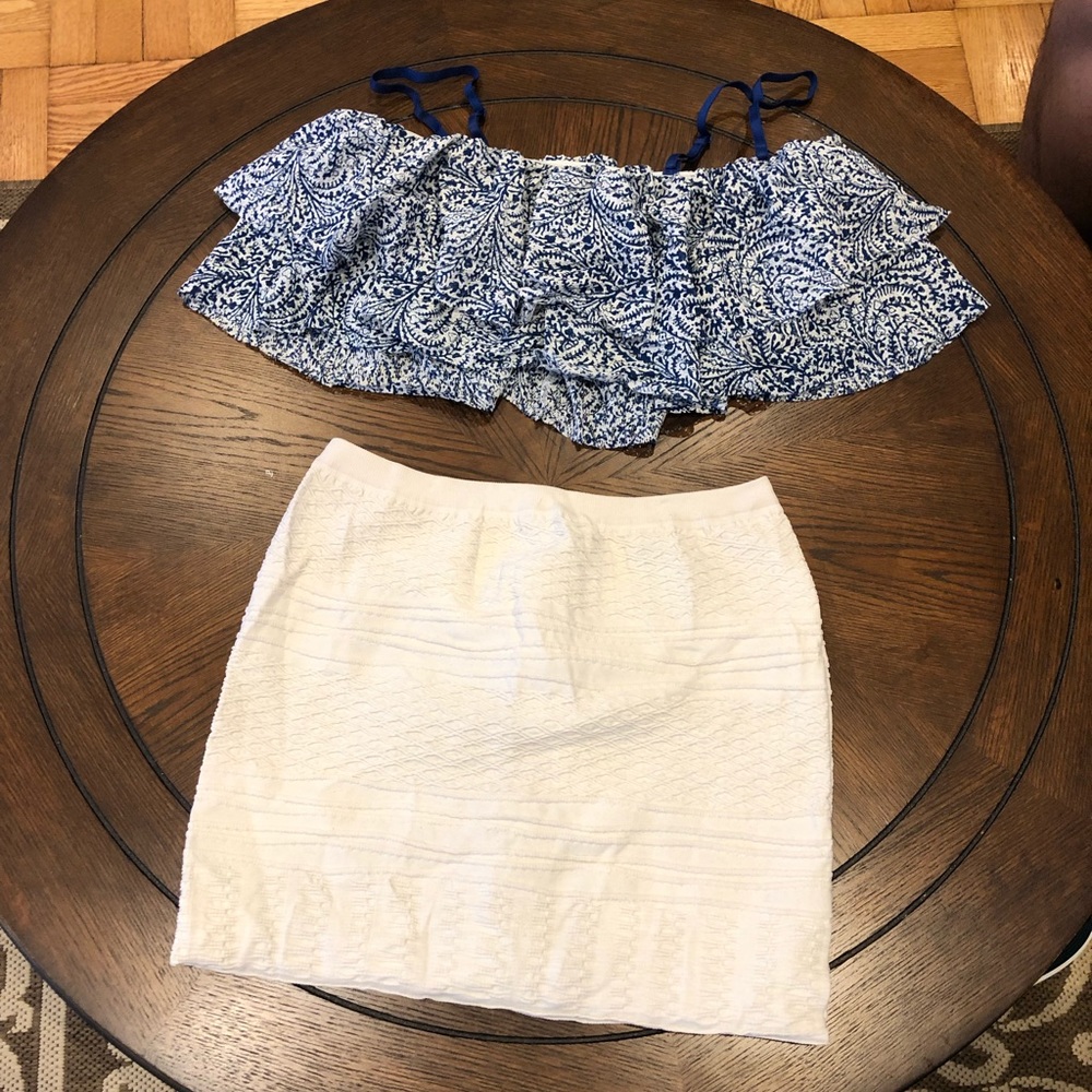 Aerie layered frill top